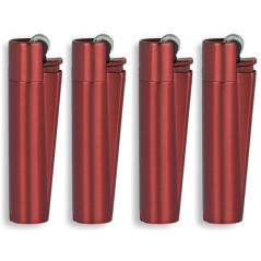 Clipper Grand briquet en métal rouge