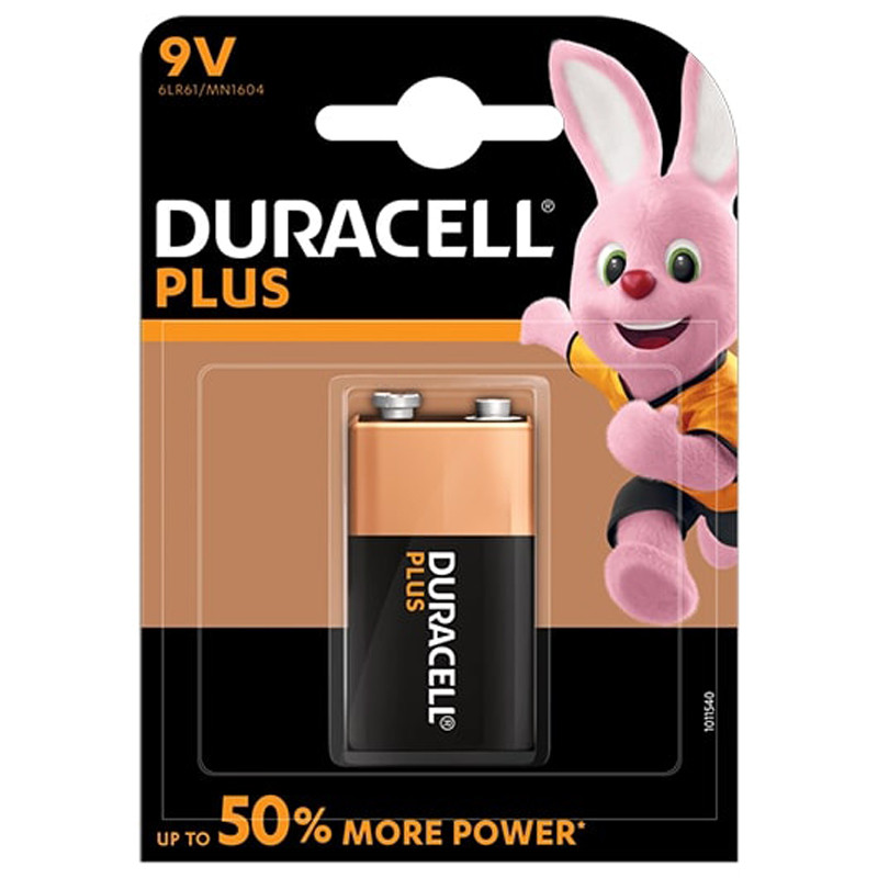 Duracell 1 batteria Alkaline 9v Plus Power Duracell 1 batteria Alkaline 9v Plus Power