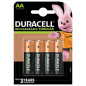 Duracell 4 Rechargeable batteries AA Plus 1300 mAh