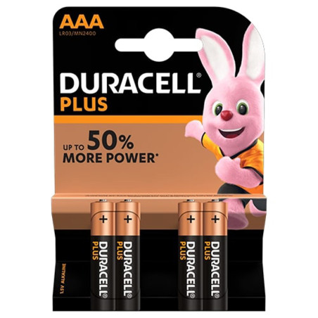 Duracell 4 AAA Plus Power Alkalibatterien