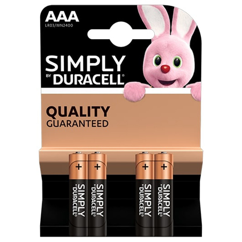 Duracell 4 AAA ببساطة بطاريات القلوية