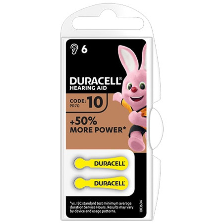 Duracell 6 بطاريات لسمع الإيدز 10