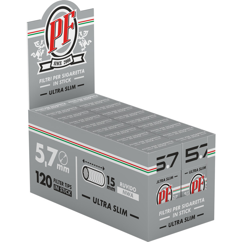 Pop Filters 5.7 mm ultra slim filters in 120-piece straw