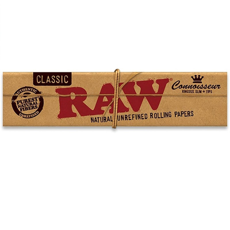 Raw 32 Blättchen King Size Slim Classic + Filter aus Karton