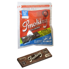 Smoking 120 dünne Filter + 60 Corte Kurzfenster braunes Fenster