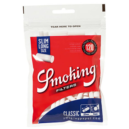 Smoking 120 schlanke lange Filter im Umschlag