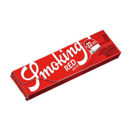 Smoking 33 Filtres en carton rouge + 33