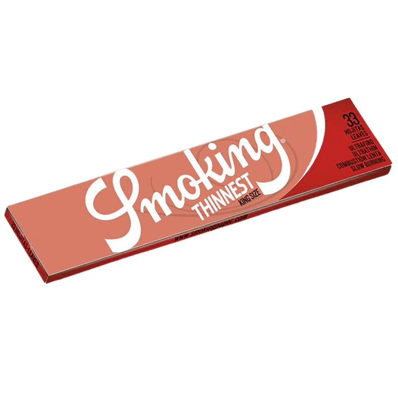 Smoking 33 Blättchen King Size Slim Thinnest Red