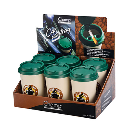 Champ posacenere da auto in plastica coffee break