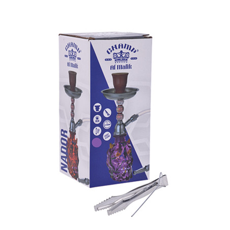 Champ Shisha en verre 20 cm violet nador 40508043