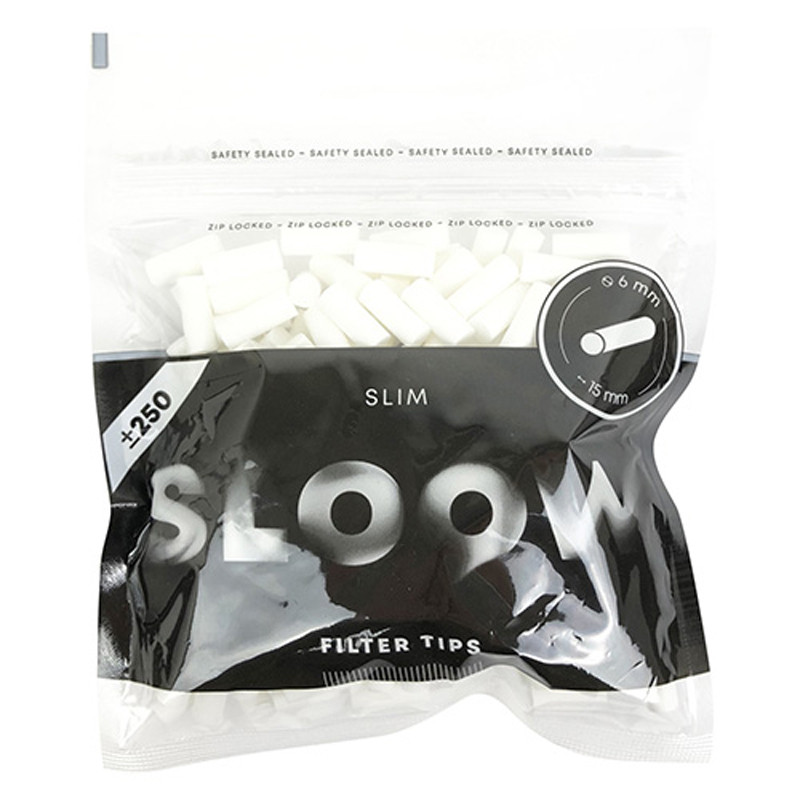 Sloow 250 Slim filters in envelope • Filter: 15 x 6 mm • Acetate filter • 18 envelopes 40682027