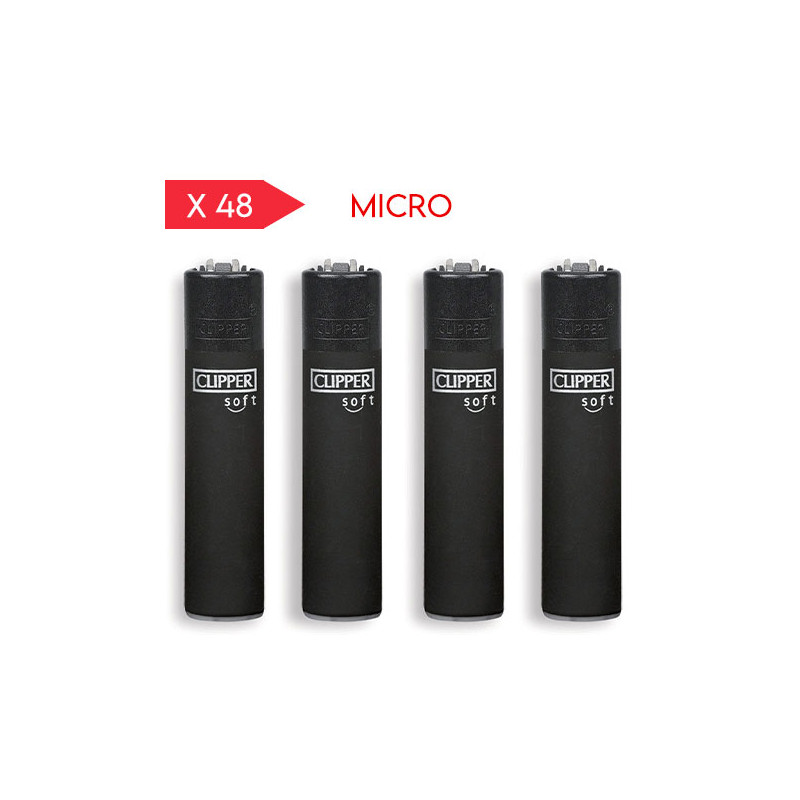 Clipper briquet Micro Soft Touch Nero Clipper briquet Micro Soft Touch Nero