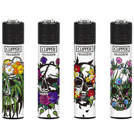Clipper Large Natural Skulls Lighter 2
