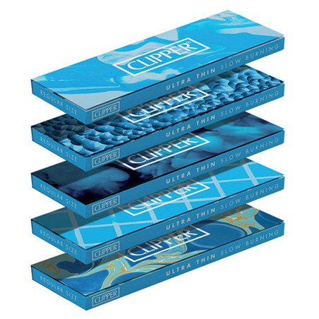 Clipper 50 rolling papers Regular single window Blue