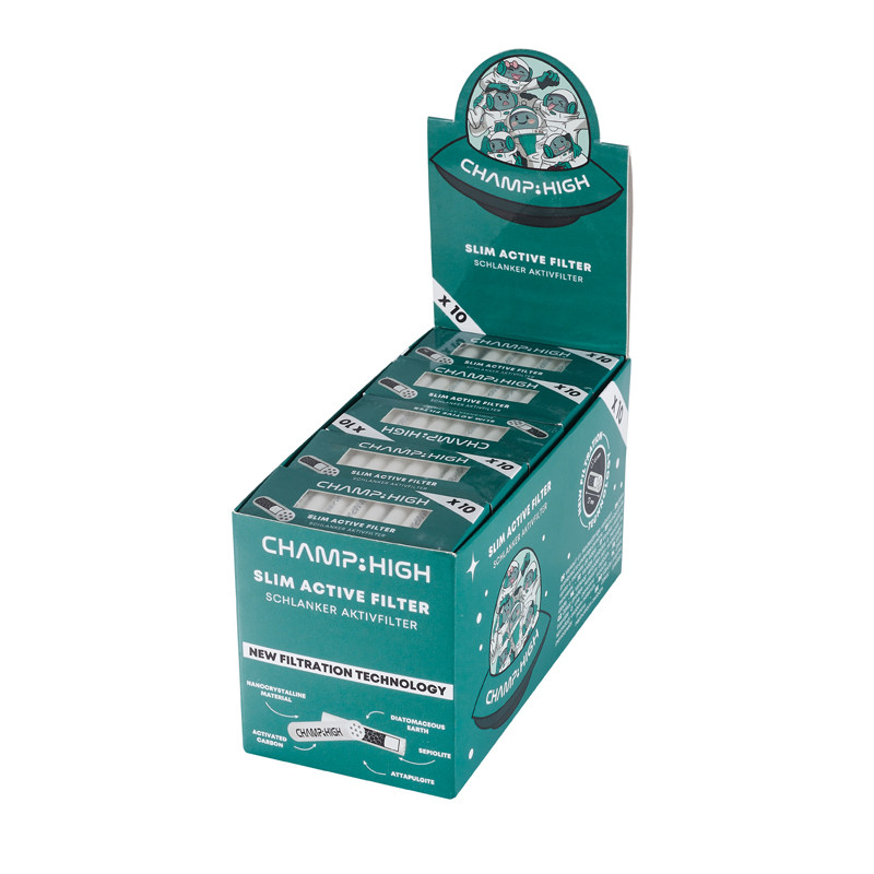 Champ 10 filtri 6 mm al carbone attivo in astuccio 40506403