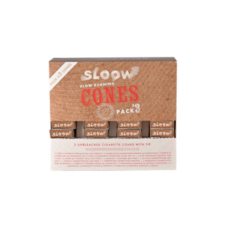 Sloow 3 cones pre-rollati unbleached 40682081