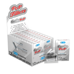 فلاتر البوب مرشحات السيراميك 7 ملم منتظم مع الكربون الناشط في 12 قطعة