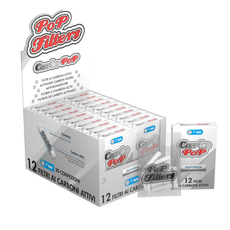 Filtres POP Filtres en céramique 7 mm régulier avec carbone actif dans 12 pièces