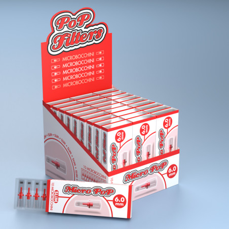 Filtres POP Plastique microbochan 6 mm Slim dans 10 pièces