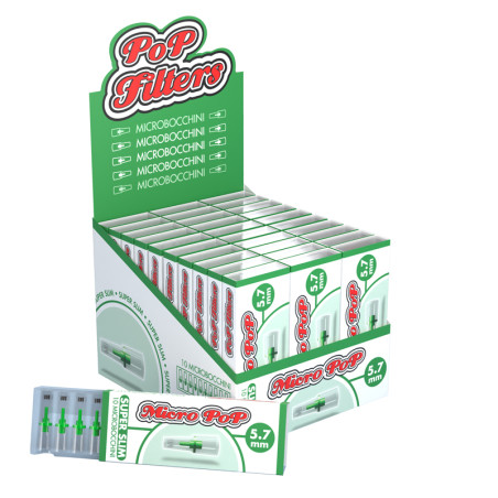 Filtres POP Plastique microbochan 5,7 mm Super Slim dans 10 pièces