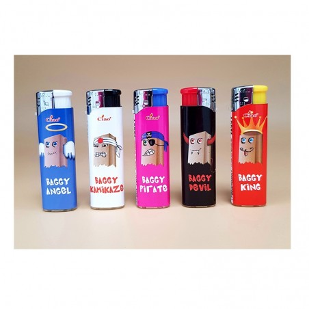 Ciao Briquet piézoélectrique à coupe-vent rechargeable Single Flame Single Flamgy